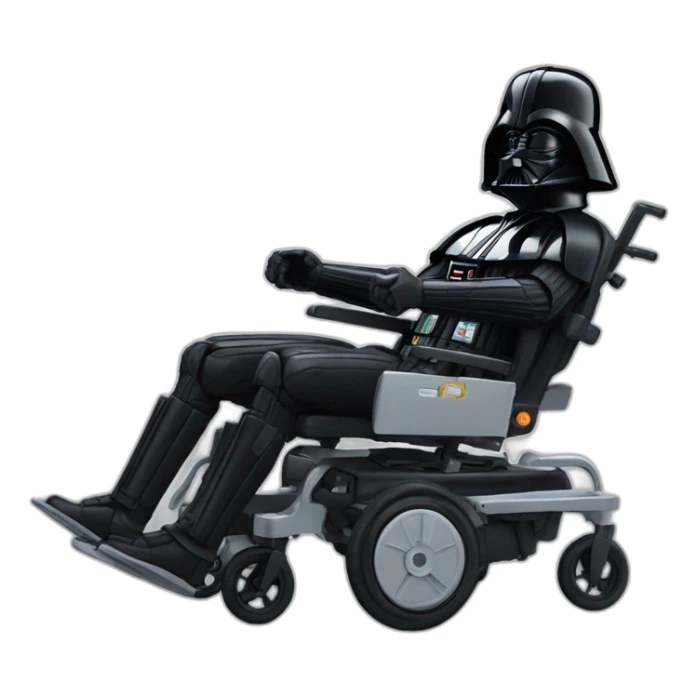 Darth Vader on an electric wheelchair sticker