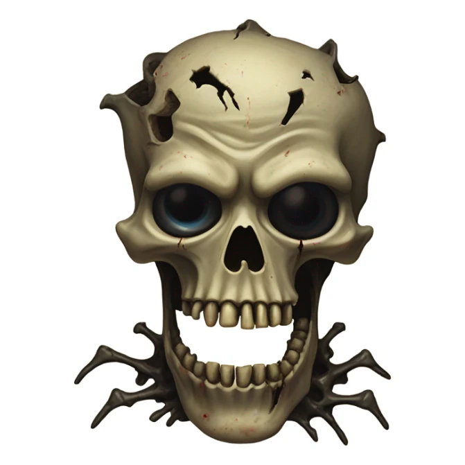 Zombie skeleton sticker