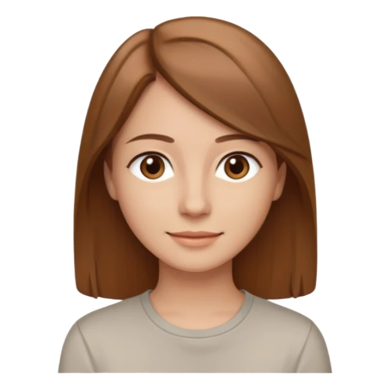 30 yr light brown hair long straight hair, brown eyes, suttle smile sticker