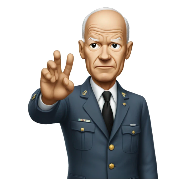 eisenhower photorealistic Gesturing no sticker