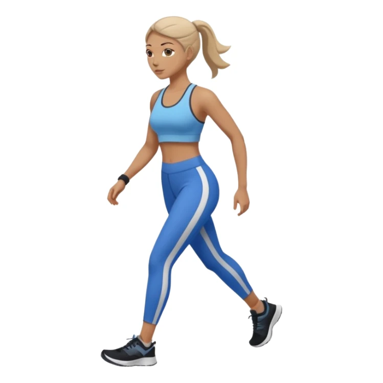 women walking full body workout clothes sticker