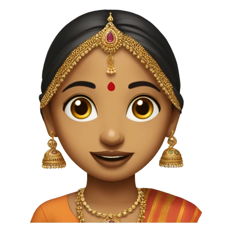Petite Gujarati Girl with Jhumka sticker