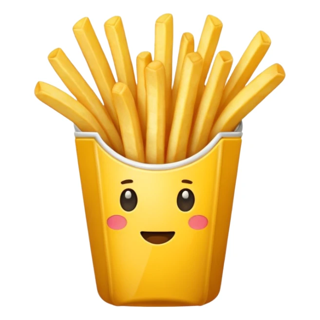 yellow patato fries sticker