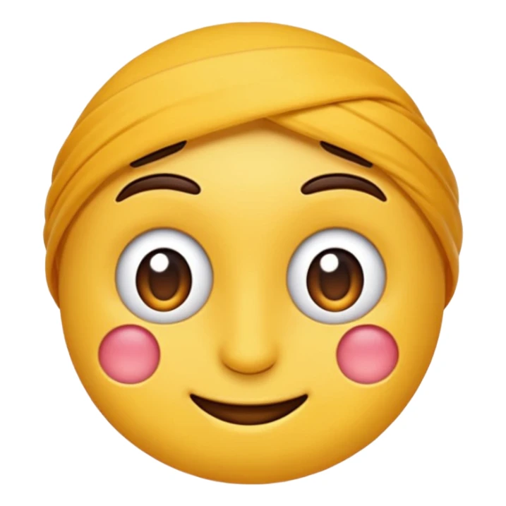 Uzun kumral saçlı emoji sticker