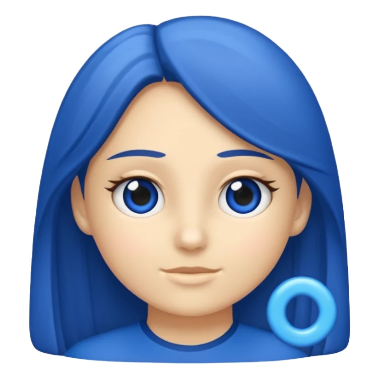 Una raya como ✔️ así pero azul y un círculo  sticker