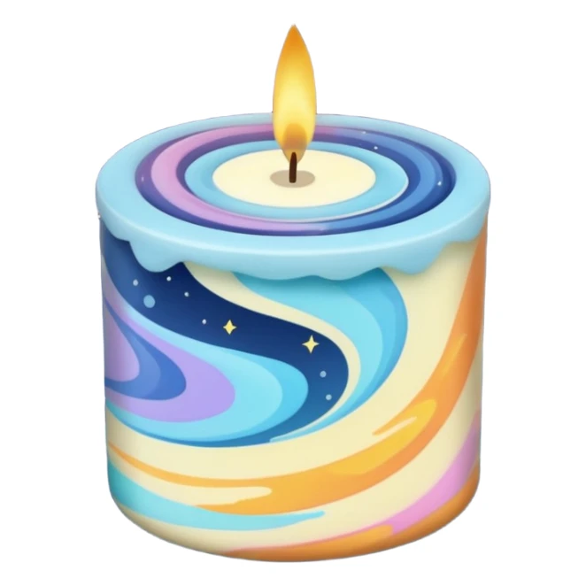 Aesthetic Day And Night Sky scented Candle sticker