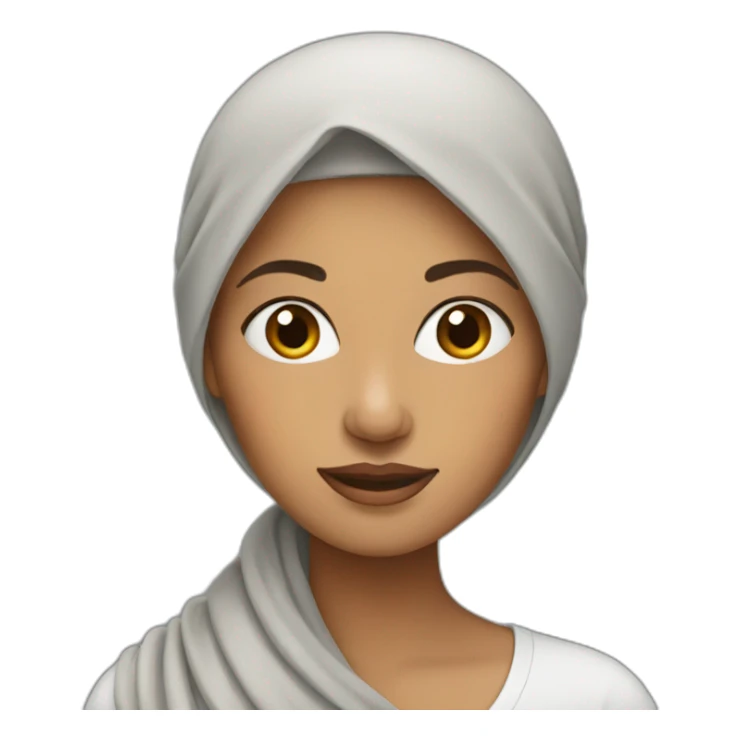 woman with a headscarf sticker