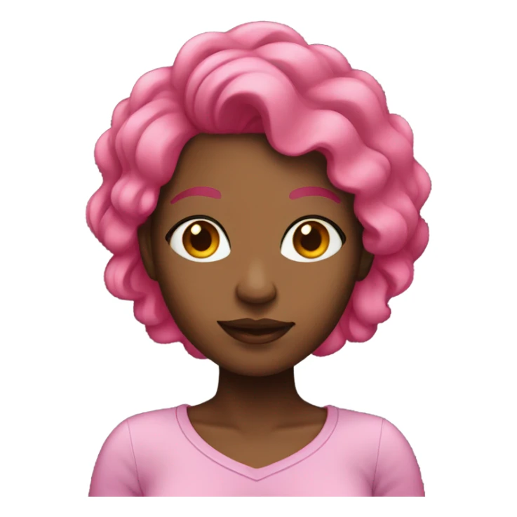 black woman with pink hair sticker