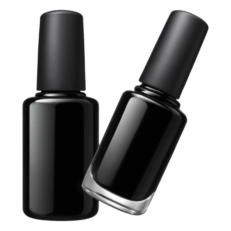 black nail color bottle sticker