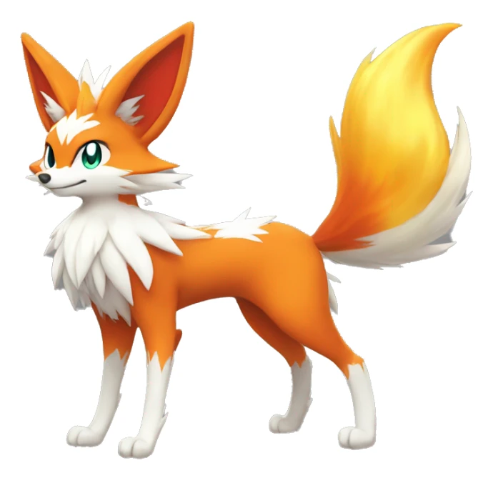  Delphox-Braixen-Fakemon Full body sticker