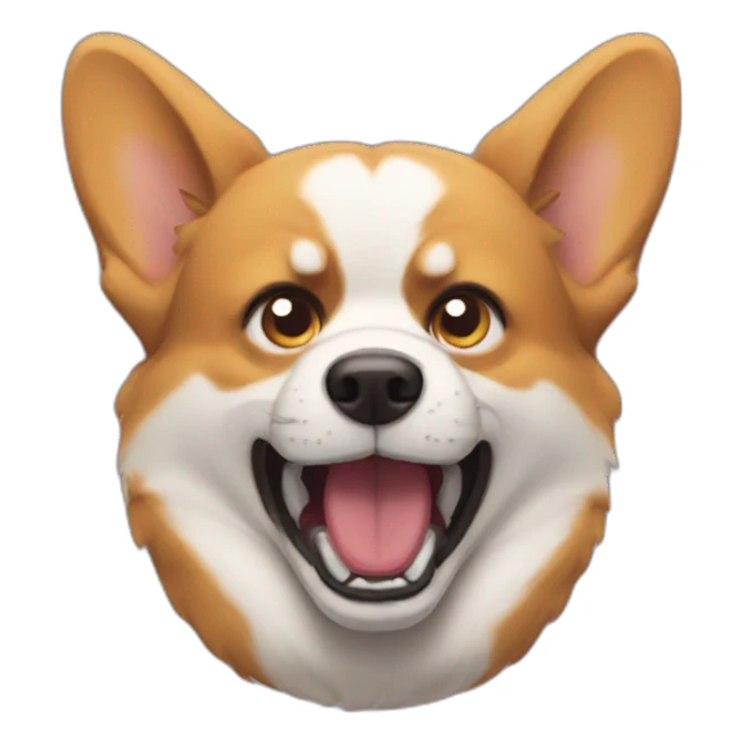 angry corgi sticker