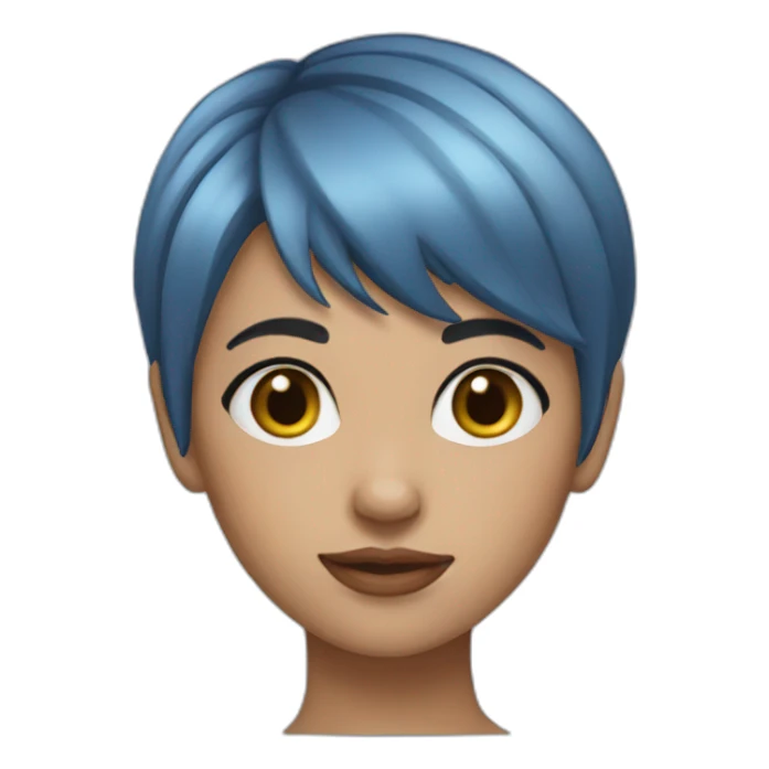 Blue haiea short hair girl sticker