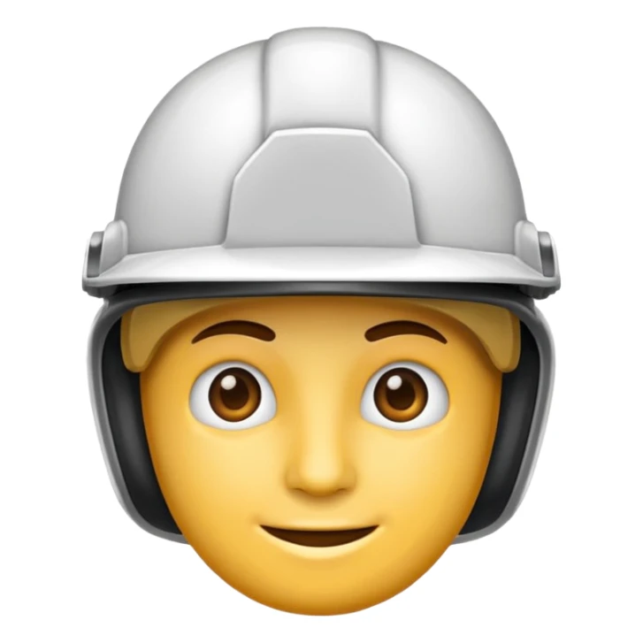 Casccre un emoji de casco blanco o blanco ING civil sticker
