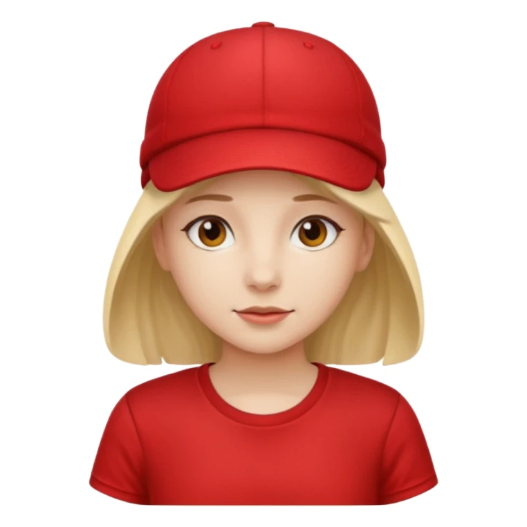 red tennis hat and red tshirt girl sticker