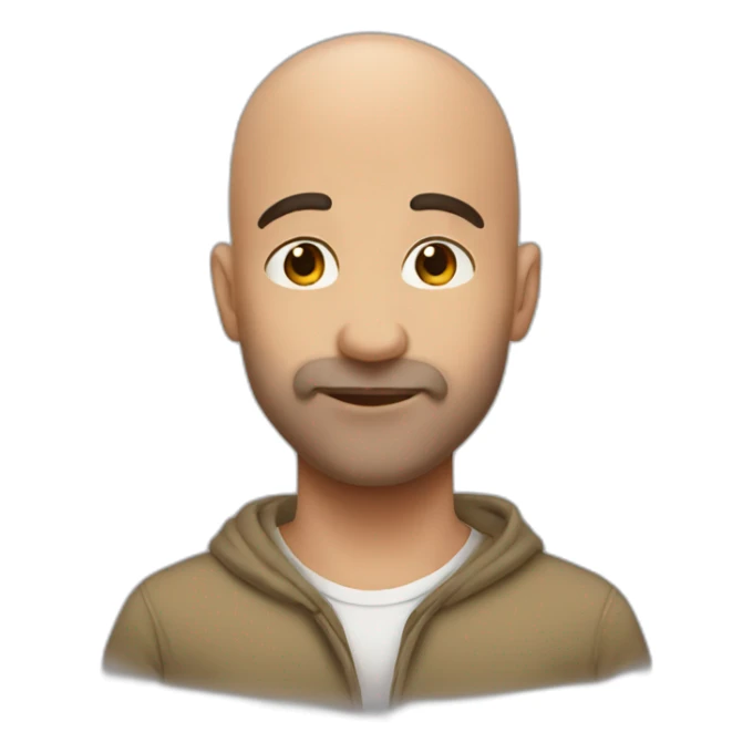 Handsome bald men interracial kiss sticker