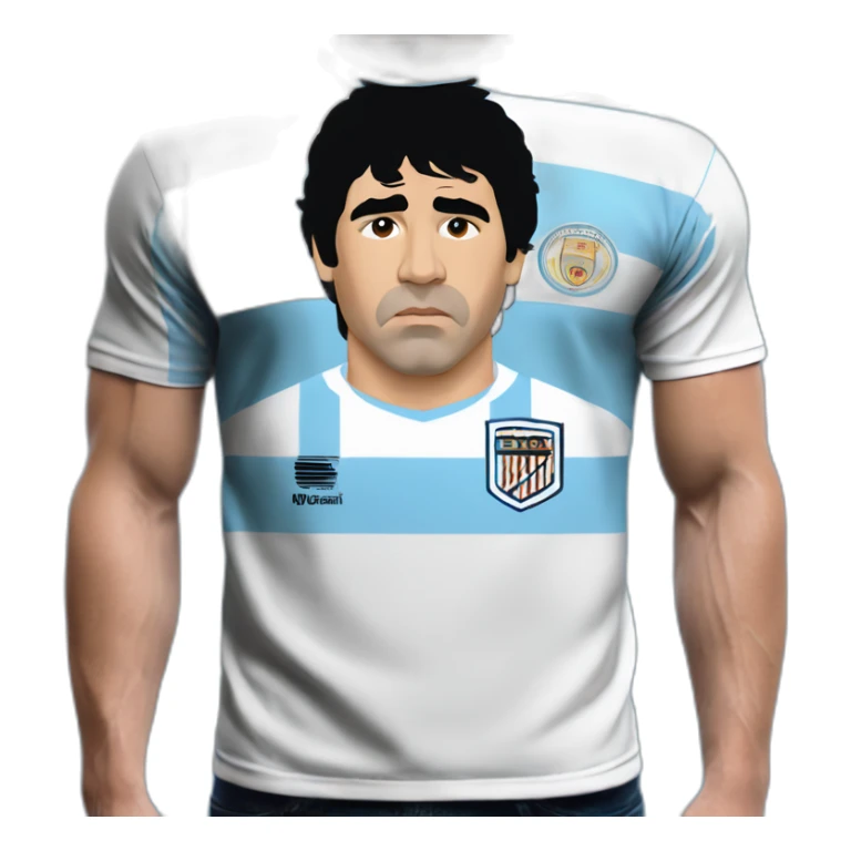 Diego Maradona 86 england argentina stripes tshirt sticker