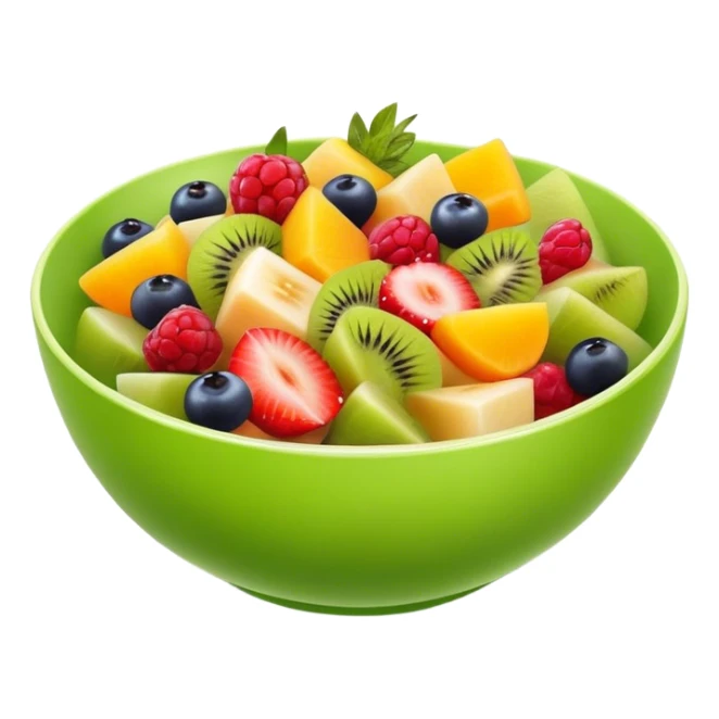small green bowl of Fruit salad sticker