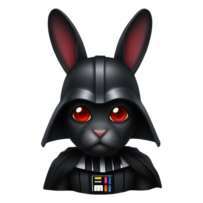 Darth Vader as a black rabbit sticker