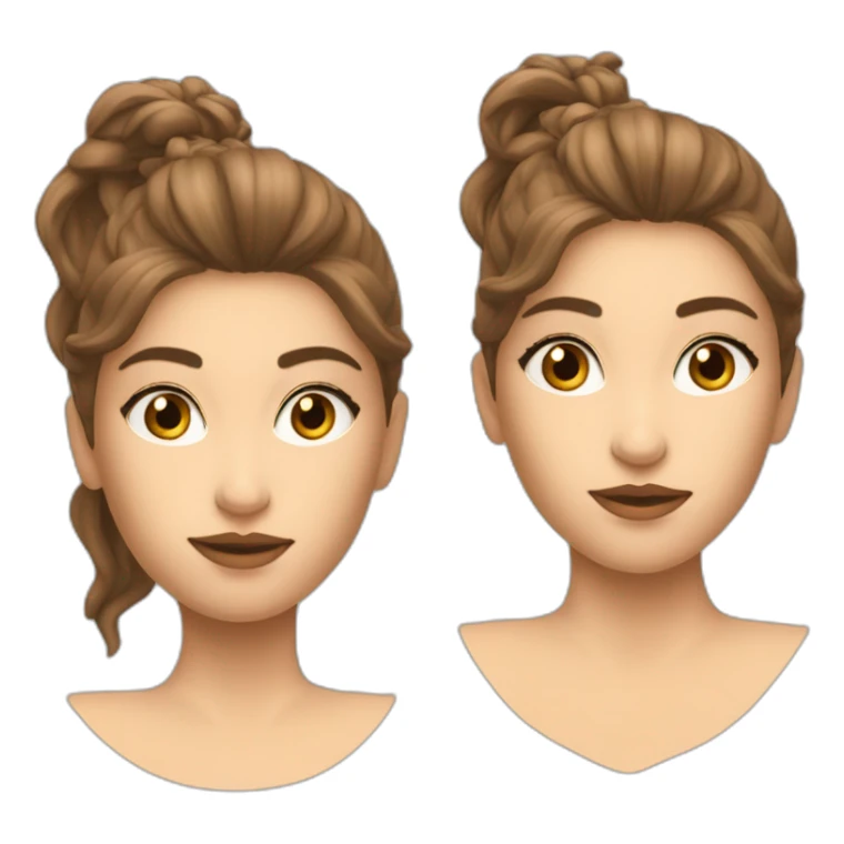 beautiful girl head brown  golf swing in accion  sticker