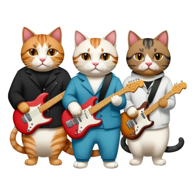cats dressed as the band the deftones sticker