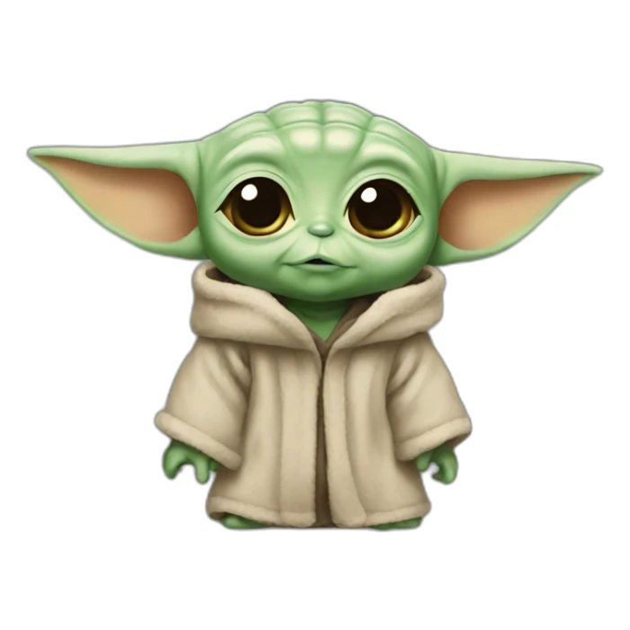 baby yoda at university sticker