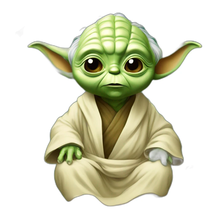 Yoda regarde film popcorn sticker