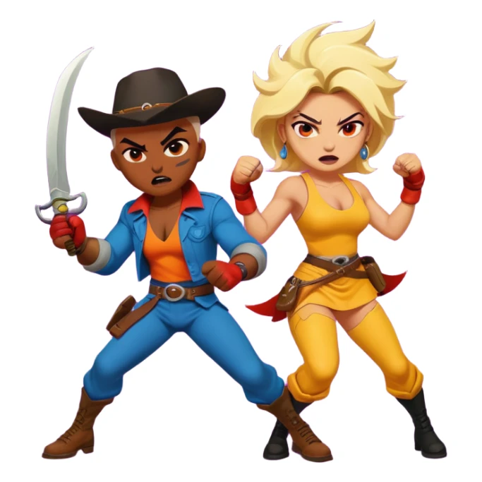 fighting gif on baddies west and baddies east for my server sticker