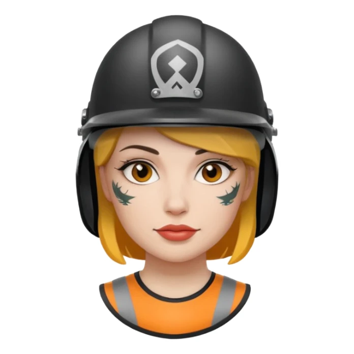 tattooed woman in helmets sticker