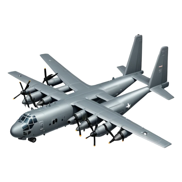 AC-130 gunship aircraft with side-mounted cannons sticker