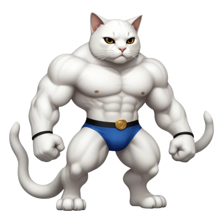 Super muscular Buff sigma Gigachad cat full body  sticker