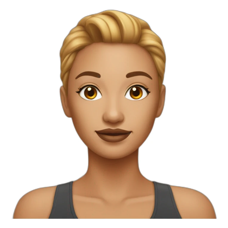 Une personne de petite taille couleur bronzer avec un gros crane sticker