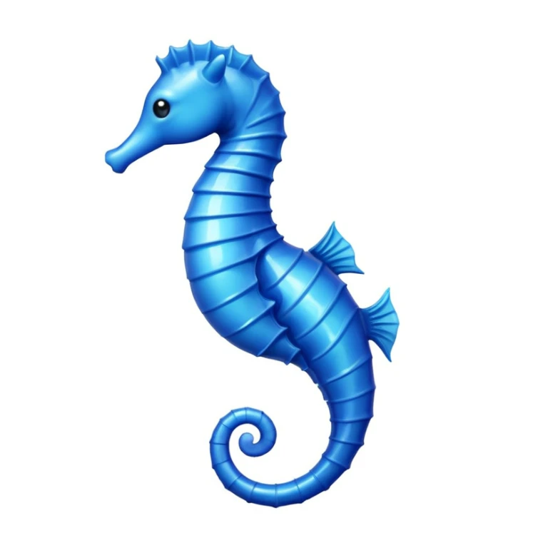 a blue seahorse  sticker