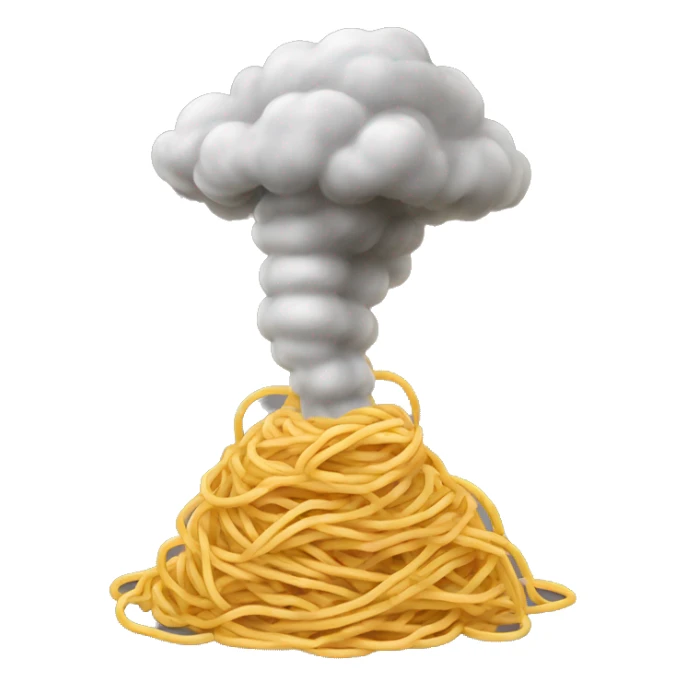 Tornado emoji but it’s made of spaghetti  sticker