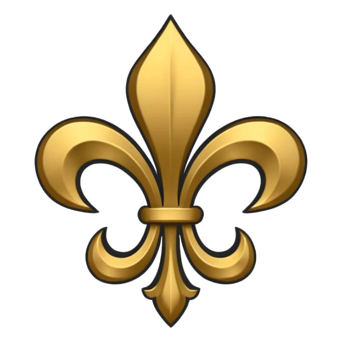 black Louisiana state outline and fluer de lis gold sticker