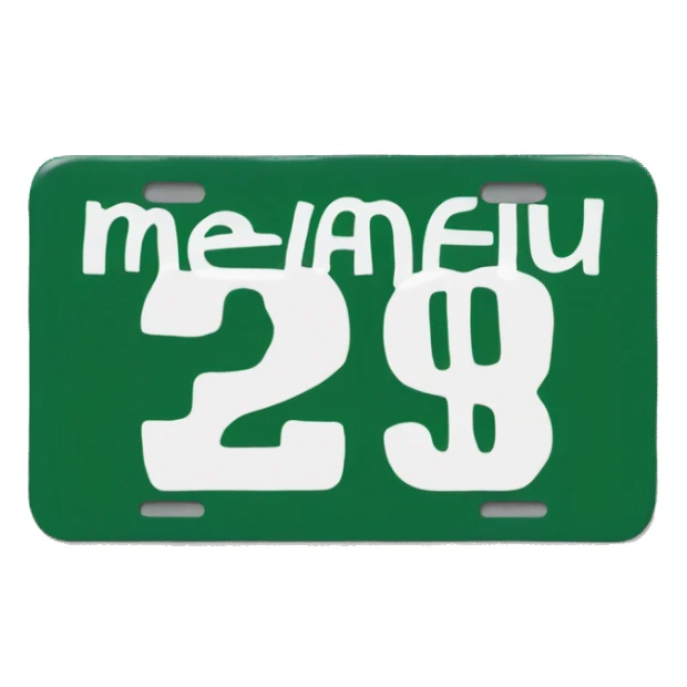 license plate that says MEAN 2 U sticker