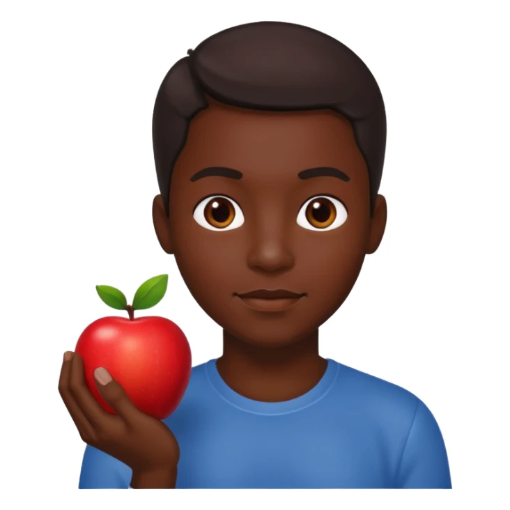 black skin god with an apple sticker