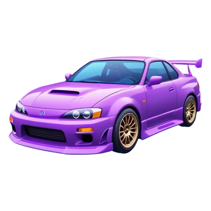 japanese purple wave phonk car drifting sticker