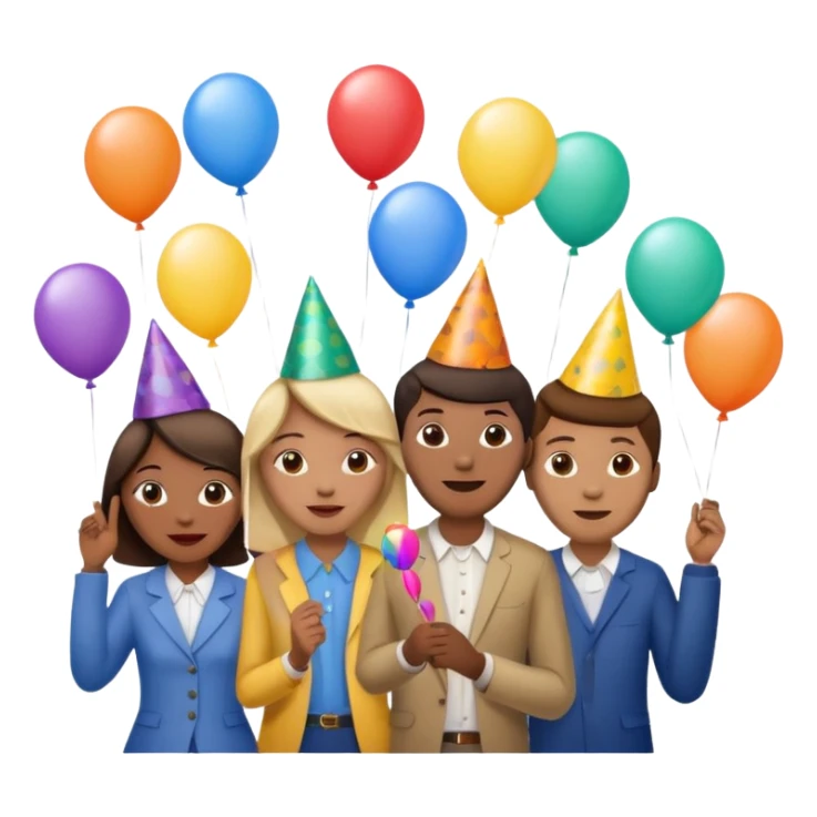 The word hide your girlfriends and party balloons multicolored sticker