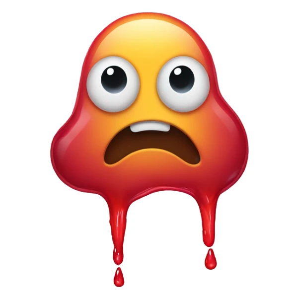 Melting with heart eyes sticker