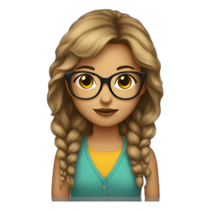 girl in specs  sticker