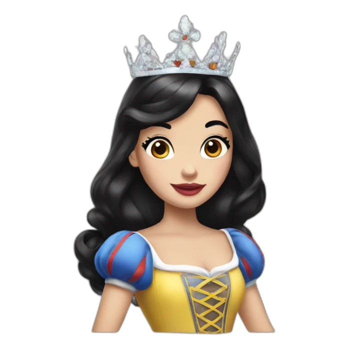 Snow White black hair princess sticker