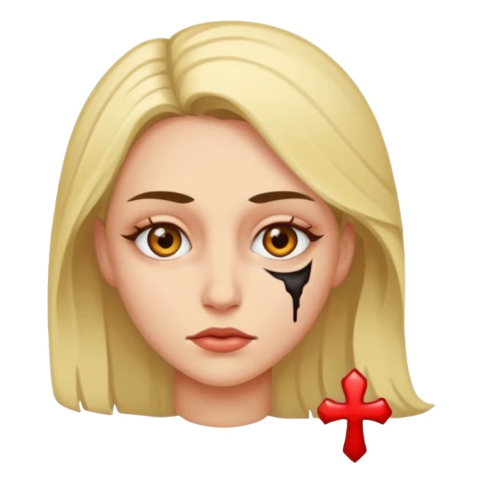 Women with one eyed sticker