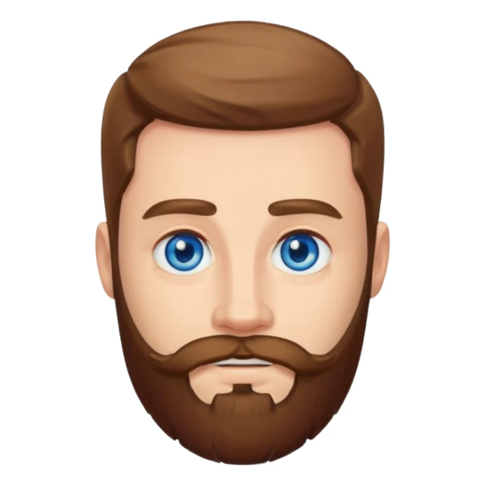 Man met een baard en felle blauwe ogen sticker