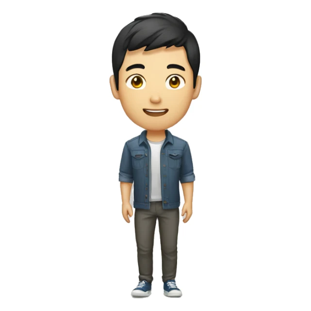 jeune asiatique homme sticker
