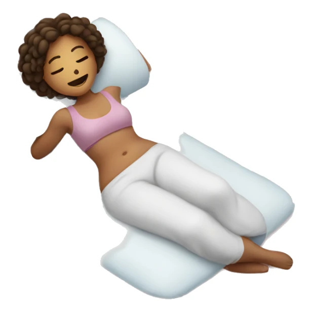 girl laying with heating pad on tummy sticker
