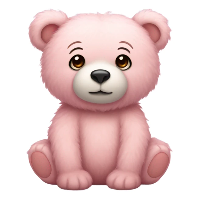 light pink bear  sticker