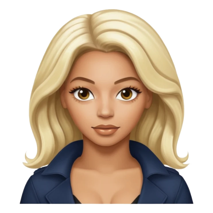 Beyonce with platinum blonde hair sticker