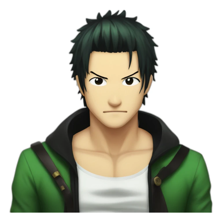 roronoa zoro with black hair sticker