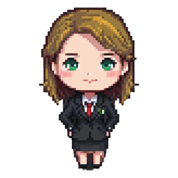 chibi businesswoman in office attire sticker