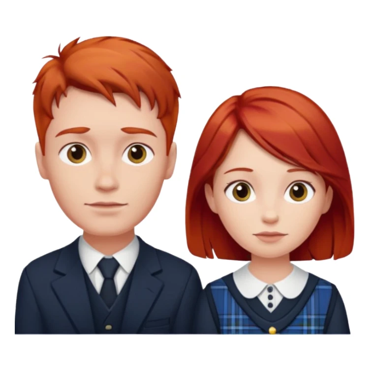 scottish family with son and daughter sticker